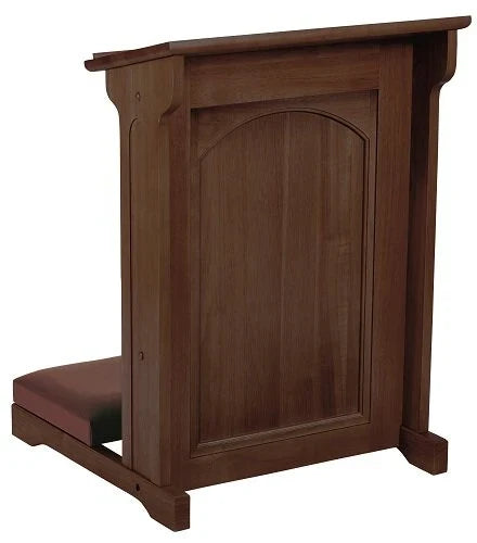 Abbey Padded Kneeler - Walnut Stain by Christian Brands