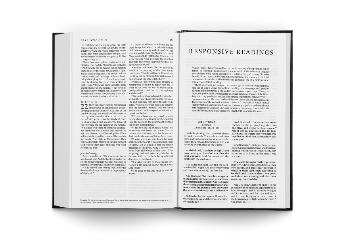ESV Pew Bible with Responsive Readings by Crossway, product view 2