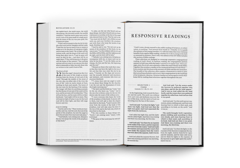 ESV Pew Bible with Responsive Readings by Crossway, product view 2