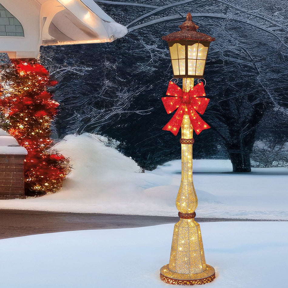 7' LAMP POST WITH LED LIGHTS