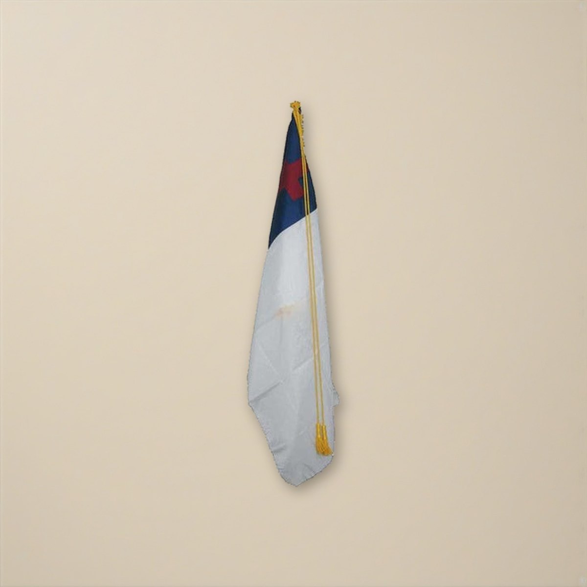 3' x 5' Indoor Christian Flag - Plain on a cream backdrop