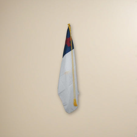 3' x 5' Indoor Christian Flag - Plain on a cream backdrop