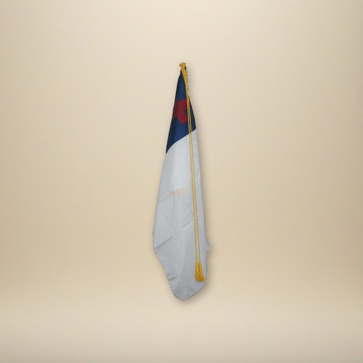 3' x 5' Indoor Christian Flag - Plain on a cream backdrop