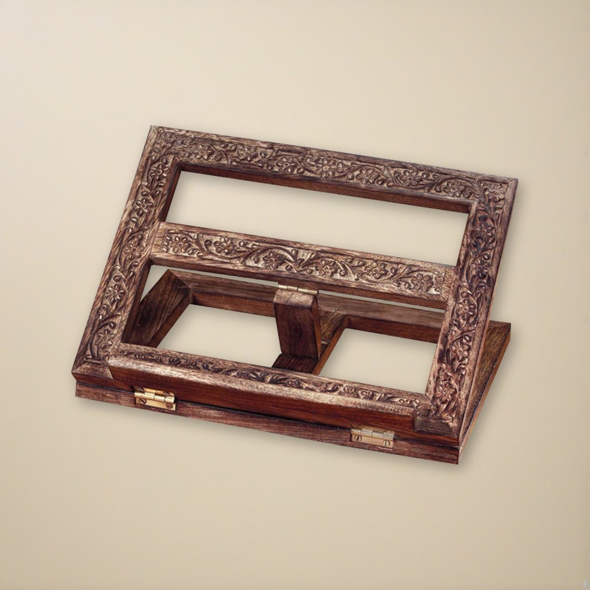 Adjustable Bible Stand on a cream backdrop