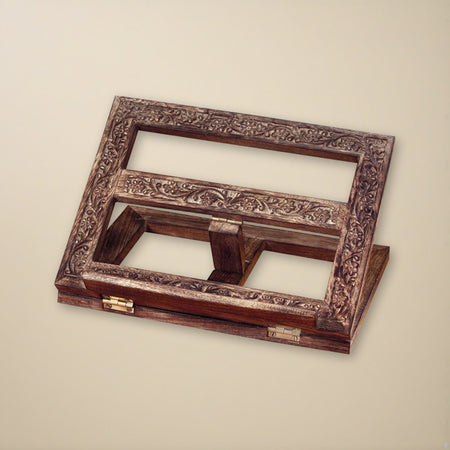 Adjustable Bible Stand on a cream backdrop