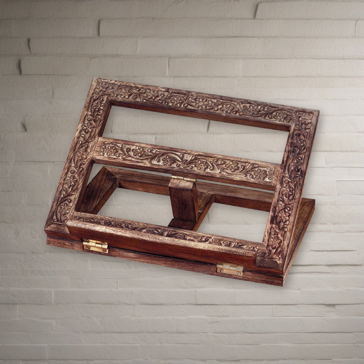 Adjustable Bible Stand on a stone background