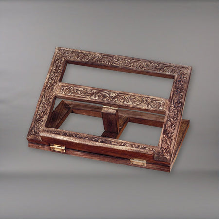 Adjustable Bible Stand on a soft grey backdrop