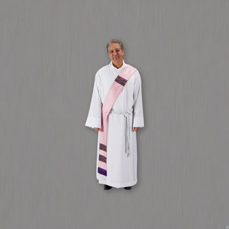 Avignon Collection Deacon Stole on a soft grey backdrop