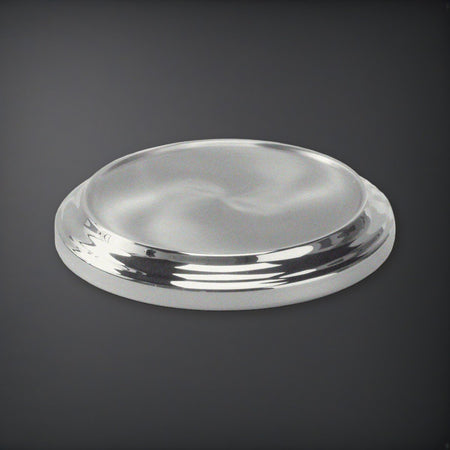 Bread Plate Base - Polished Aluminum by Artistic on a charcoal backdrop