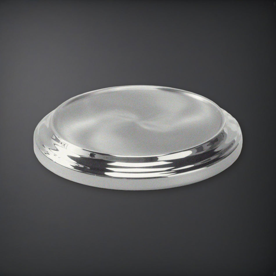 Bread Plate Base - Polished Aluminum by Artistic on a charcoal backdrop