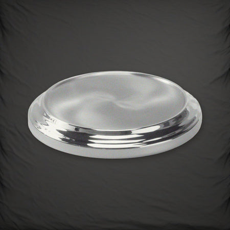 Bread Plate Base - Polished Aluminum by Artistic on a charcoal backdrop