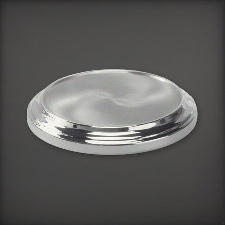 Bread Plate Base - Silvertone Aluminum by Artistic on a charcoal backdrop
