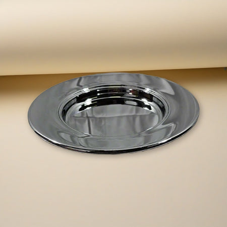Bread Plate - Solid Chrome by Artistic on a cream backdrop