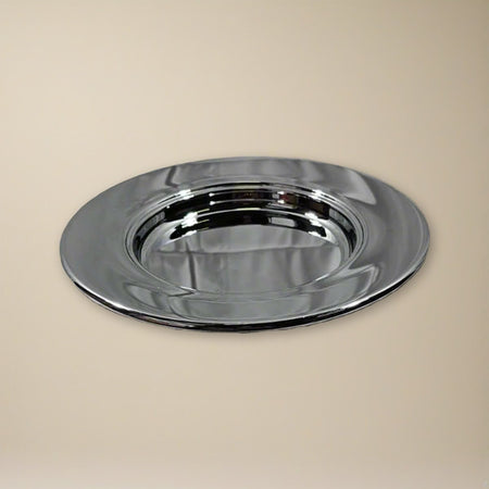 Bread Plate - Solid Chrome by Artistic on a cream backdrop