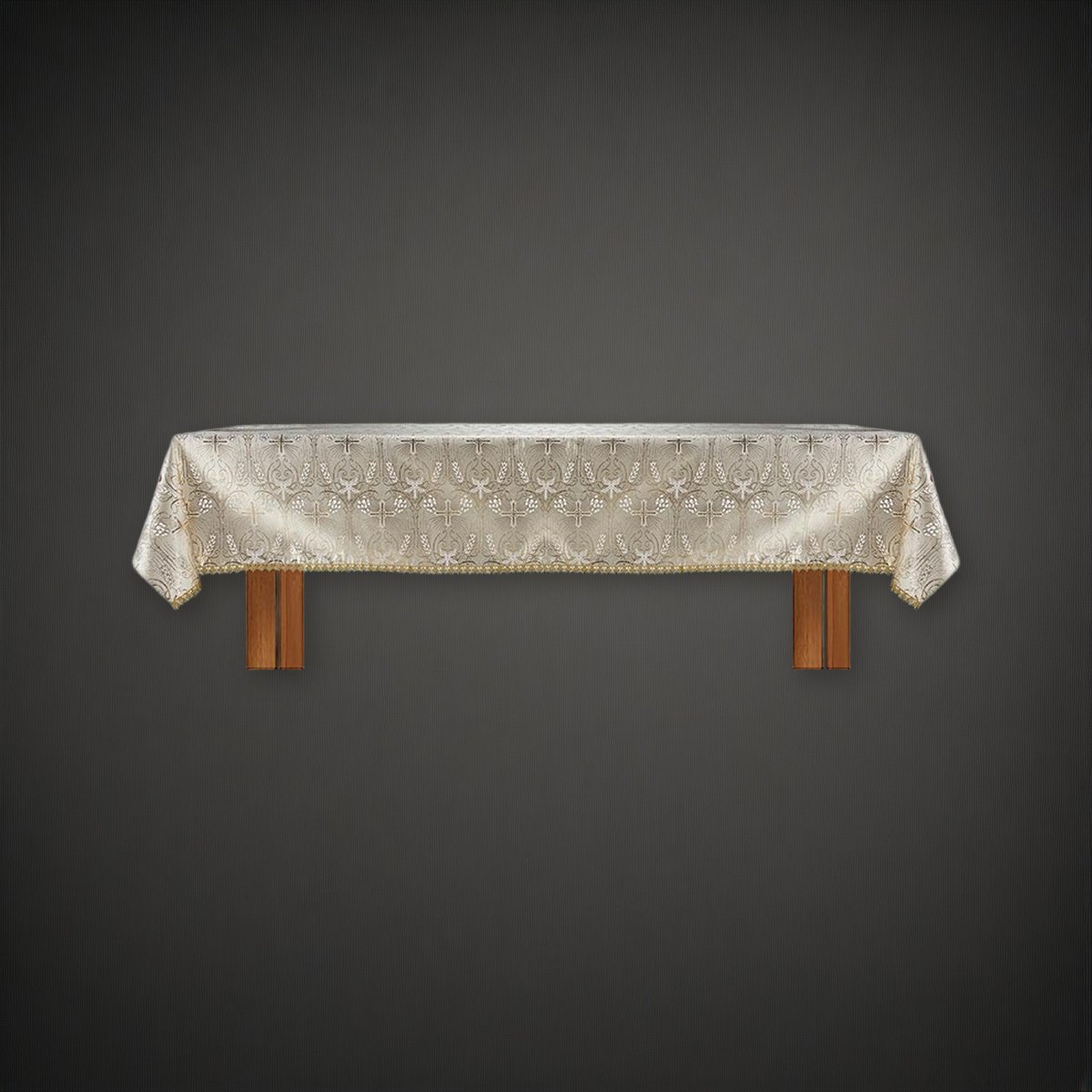Chartres Collection Altar Frontal on a charcoal backdrop