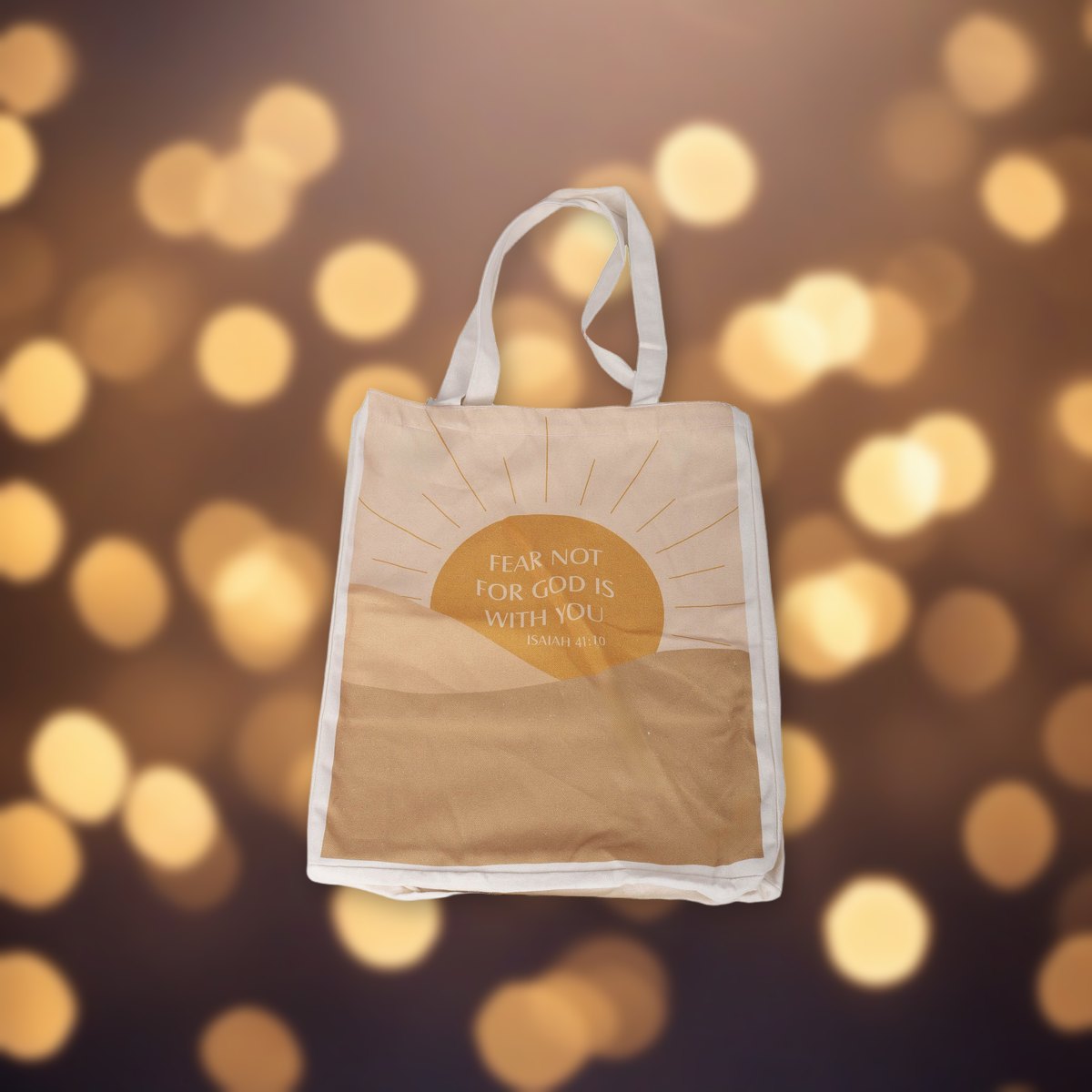 Classic Cotton Tote - Fear Not against soft golden light