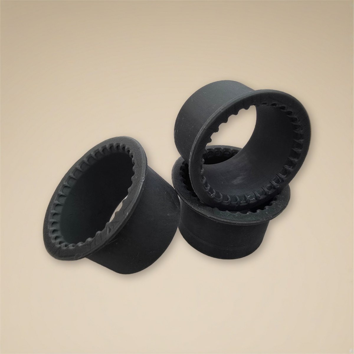 Communion Cup Holder Insert (Silencer) | Deluxe Easy-Release Ridged Rim | Single or 100-Pack on a cream backdrop
