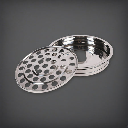 Communion Cup Tray - Silver on a charcoal backdrop