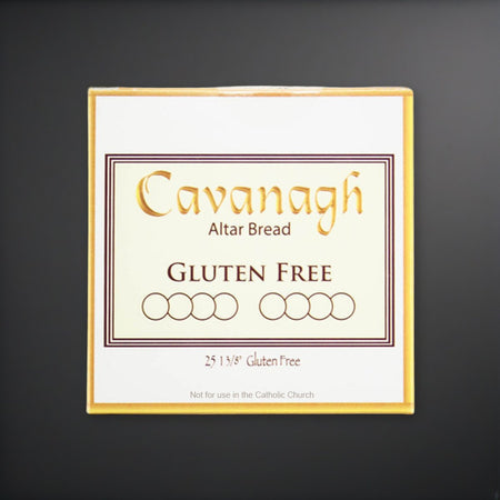 Communion-Gluten Free Altar Bread-Cross Design (1-3/8")-Pkg Of 25 on a charcoal backdrop