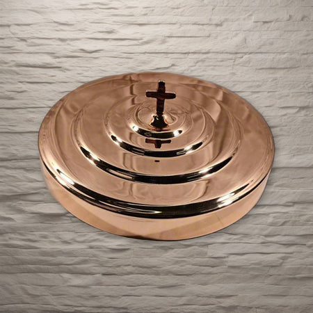 Communion Tray Cover - Solid Copper by Artistic on a stone background