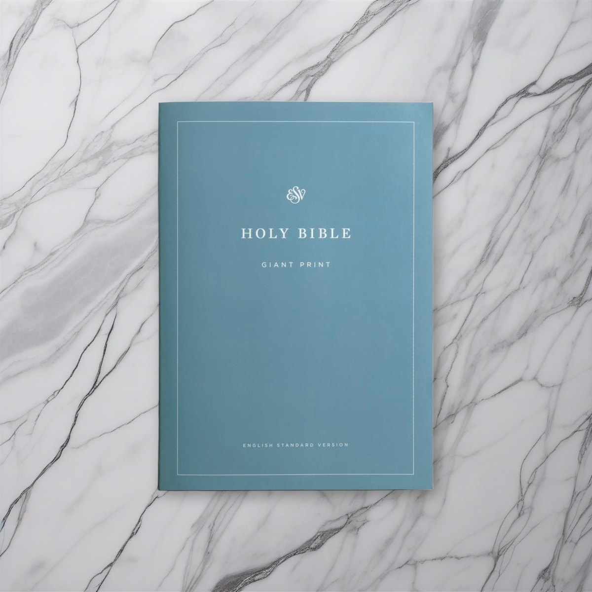 ESV Economy Bible, Giant Print on white marble