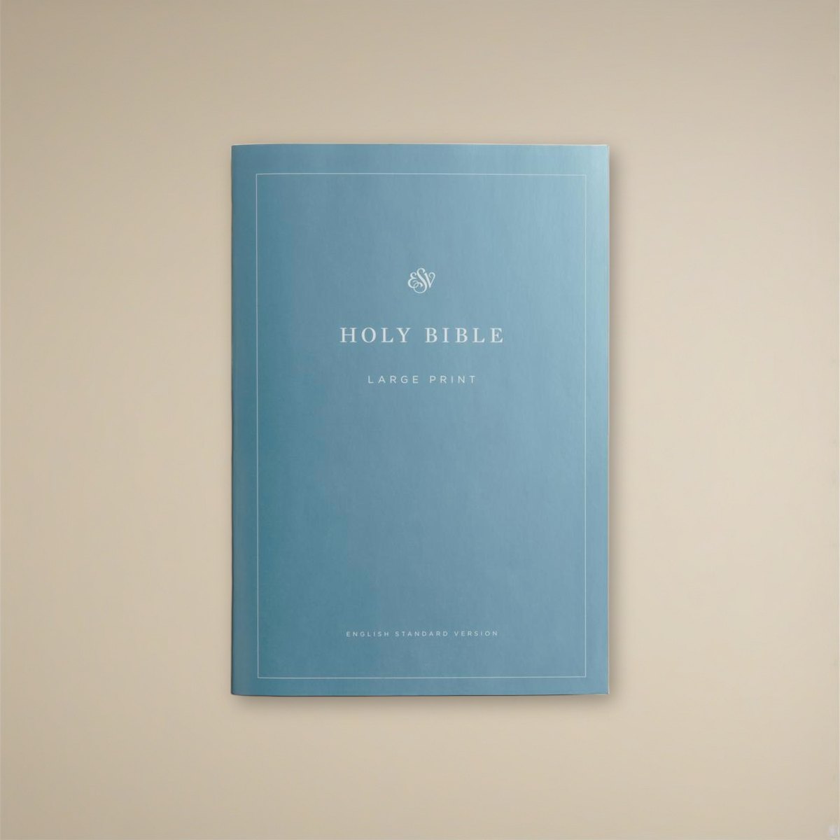 ESV Economy Bible, Large Print on a cream backdrop