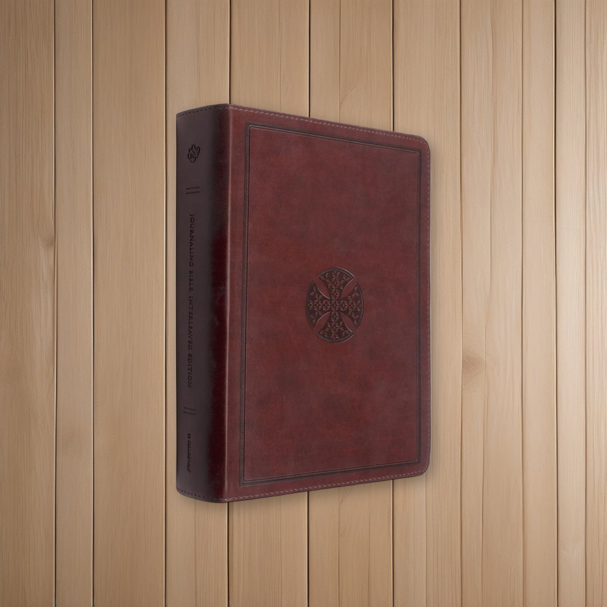 ESV Journaling Bible®, Interleaved Edition on oak boards