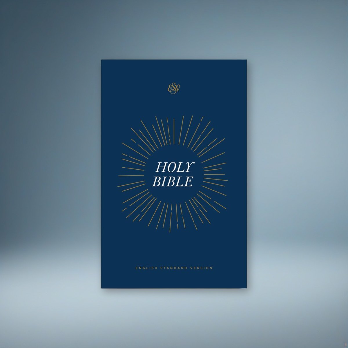 ESV Share the Good News® Outreach Bible on a soft blue backdrop