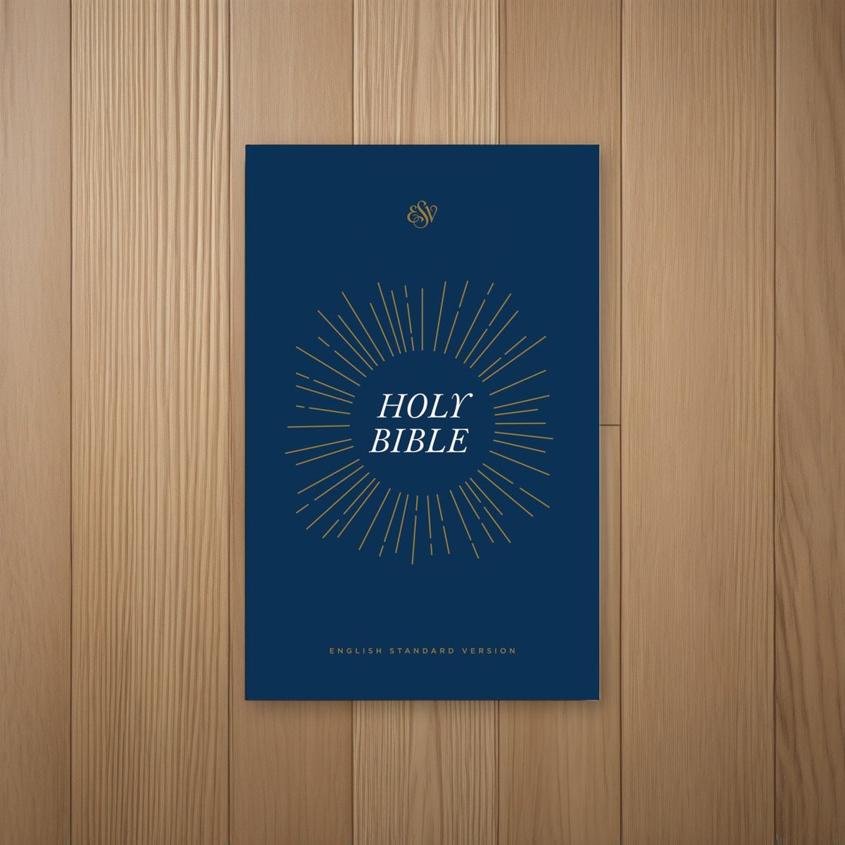 ESV Share the Good News® Outreach Bible on oak boards