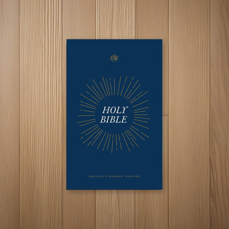 ESV Share the Good News® Outreach Bible on oak boards
