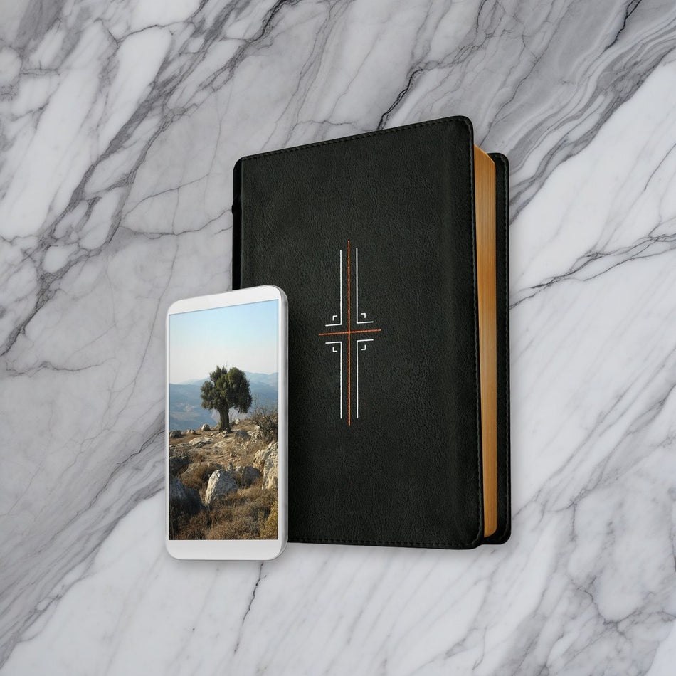 Filament Bible NLT on white marble