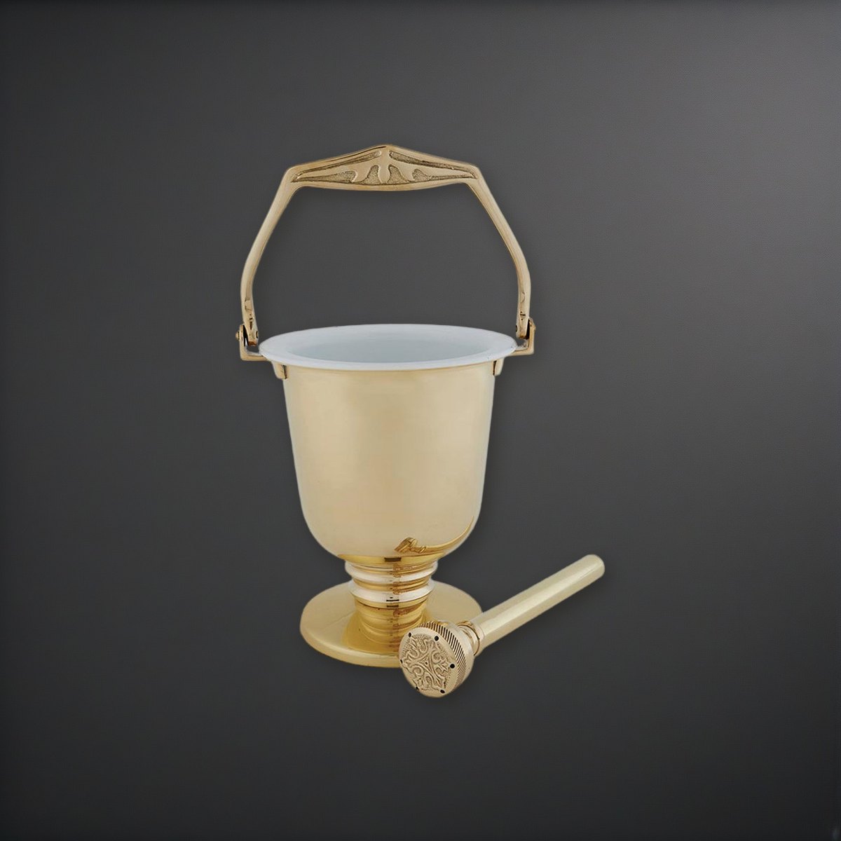 Holy Water Pot on a charcoal backdrop