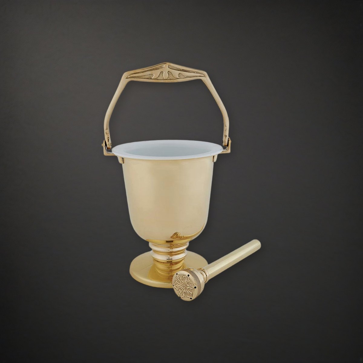 Holy Water Pot on a charcoal backdrop