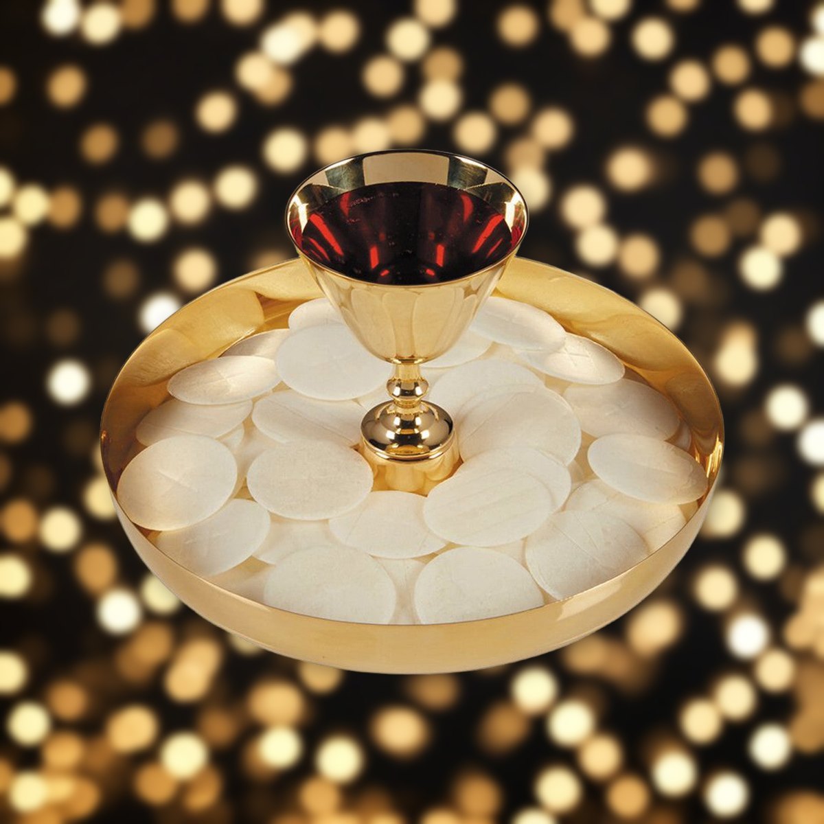 Intinction Set-Brass - 24kt Gold Plated against soft golden light