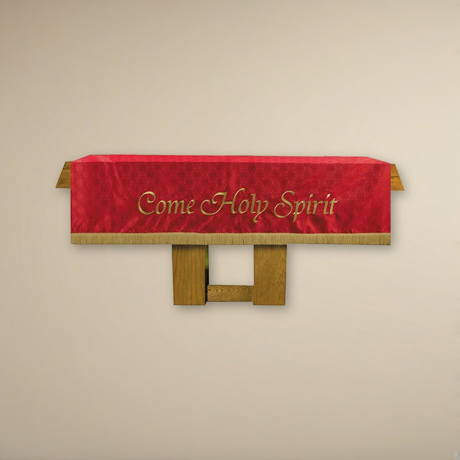 Maltese Cross Altar Frontal - Red on a cream backdrop