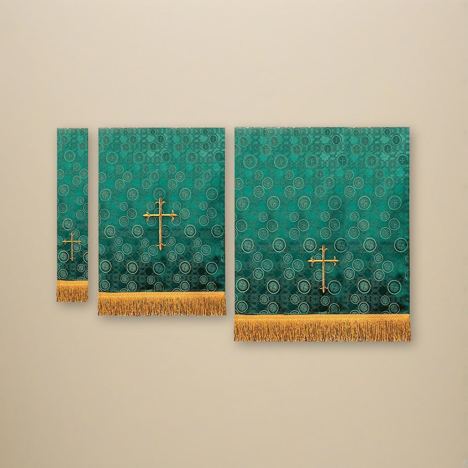 Millenova 3-pcs Set - Green on a cream backdrop