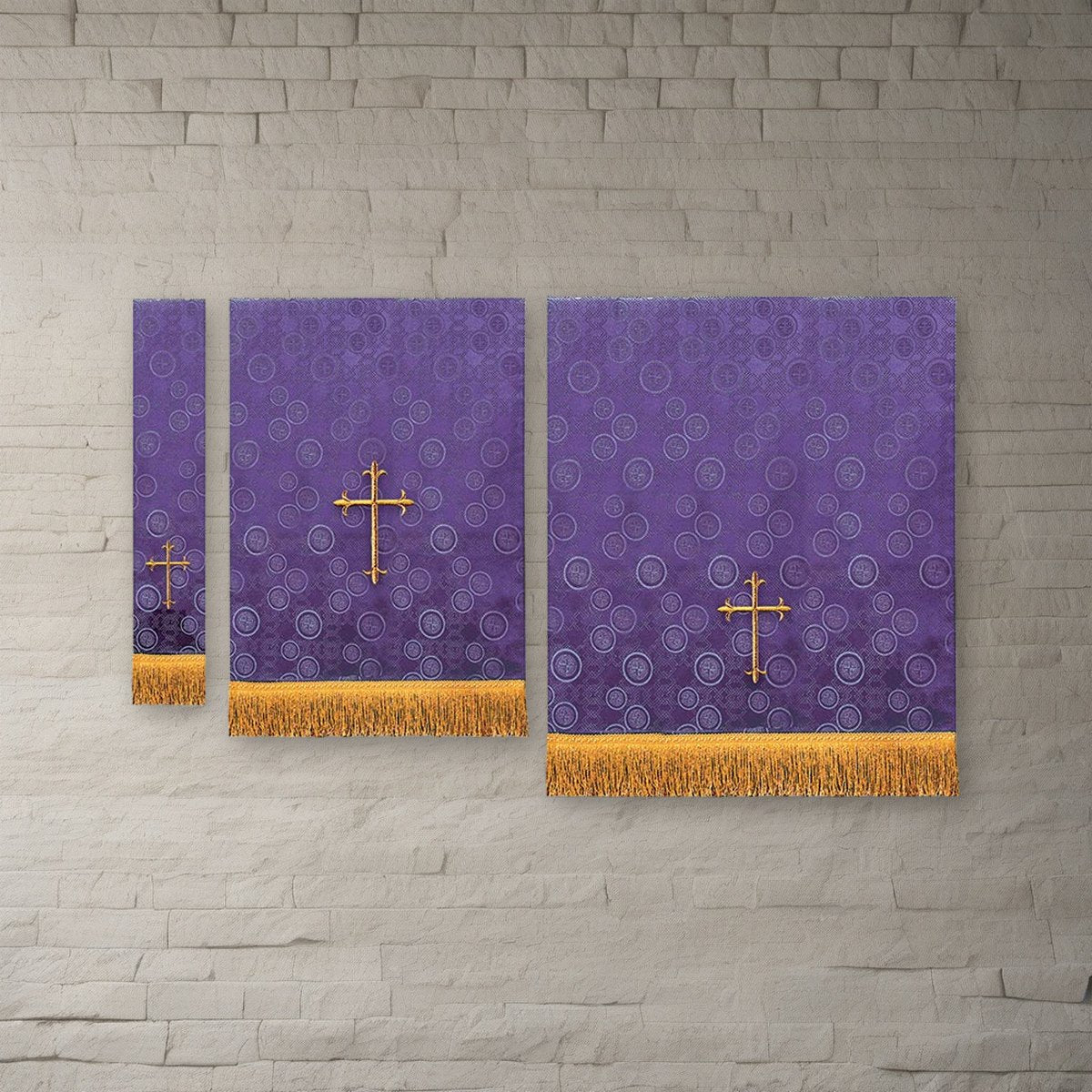 Millenova 3-pcs Set - Purple on a stone background