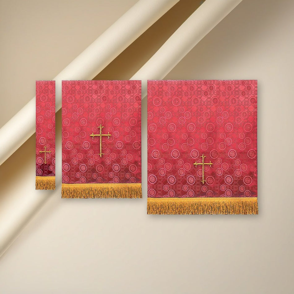 Millenova 3-pcs Set - Red on a cream backdrop
