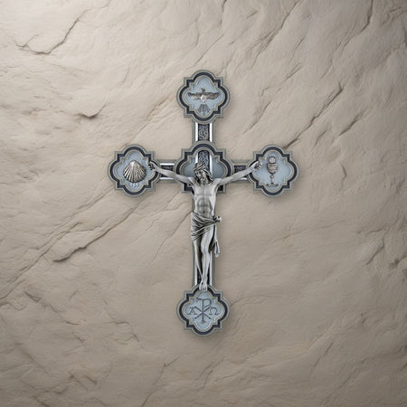 RCIA Wall Cross on a stone background