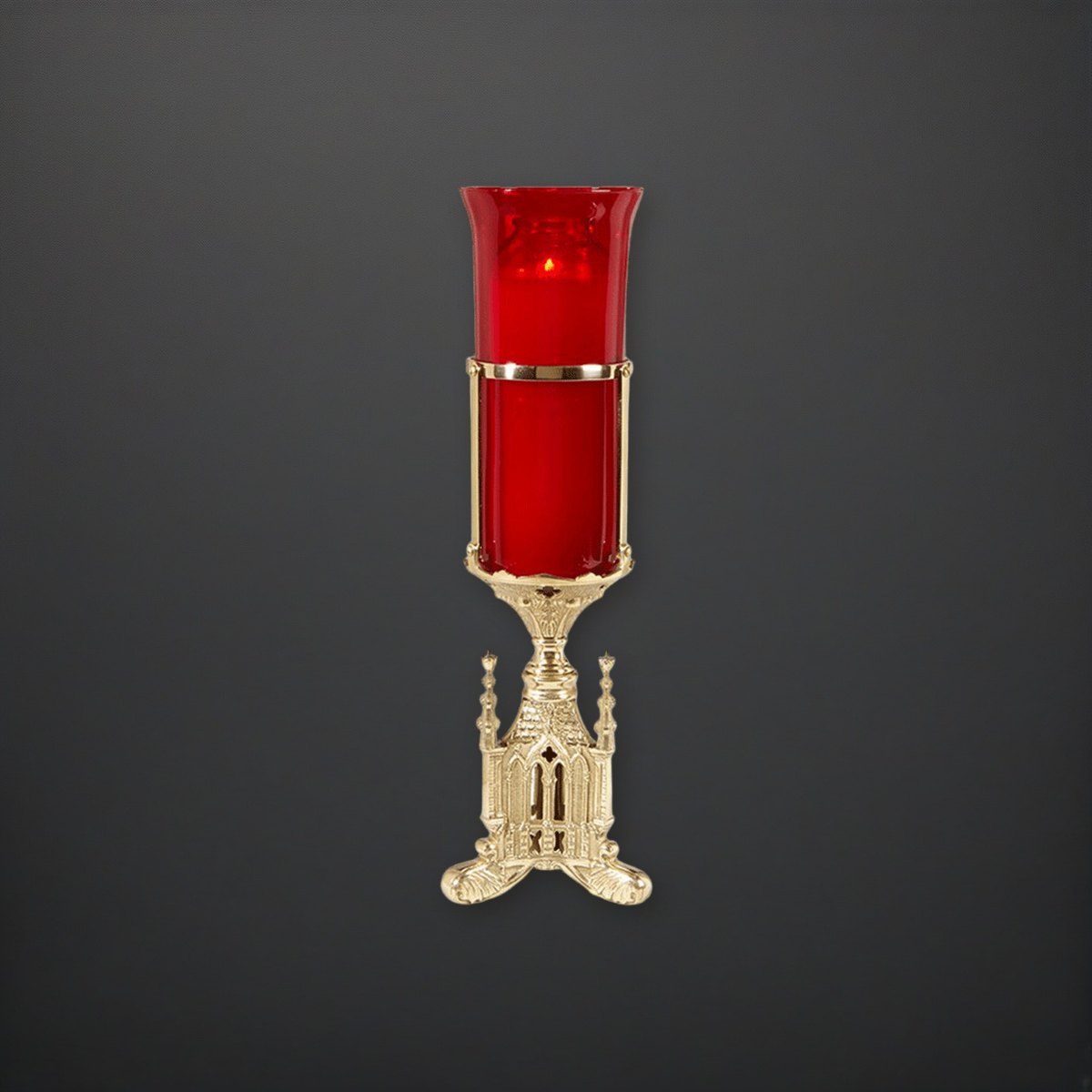 San Pietro Altar Sanctuary Light Holder on a charcoal backdrop
