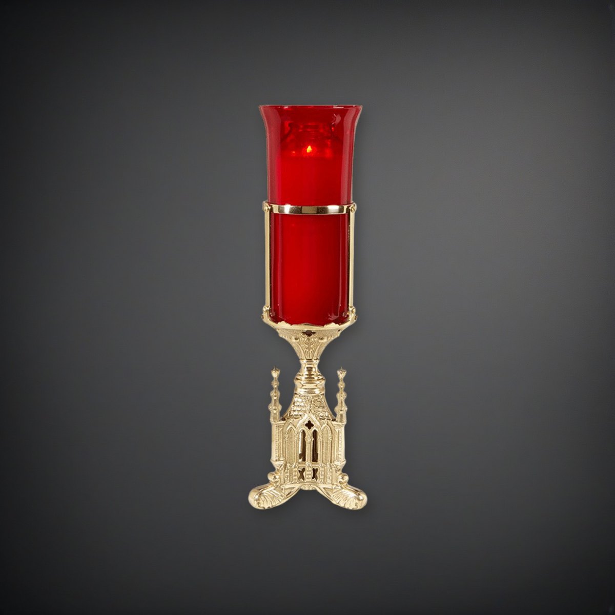 San Pietro Altar Sanctuary Light Holder on a charcoal backdrop