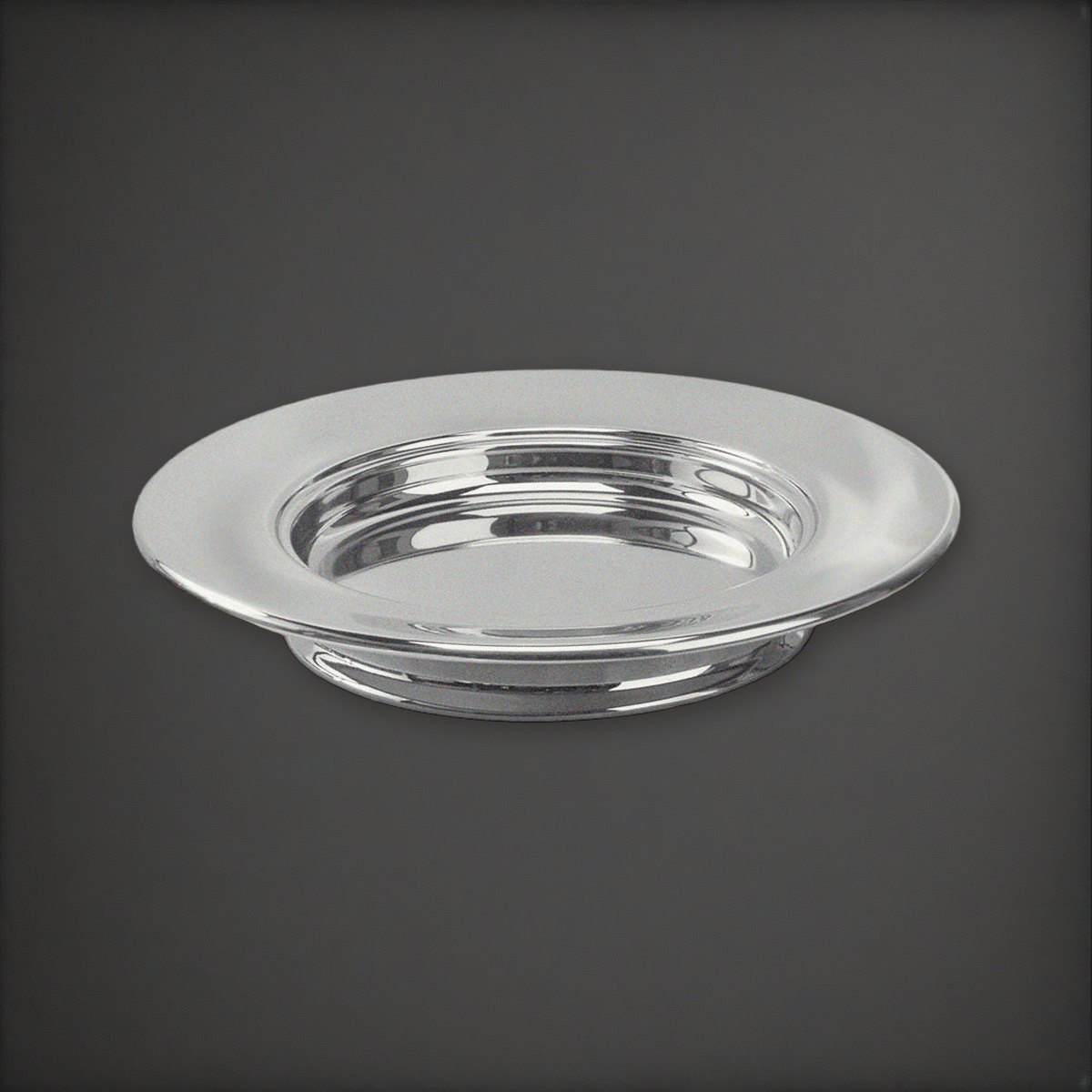 Silverton Aluminum Stacking Bread Plate by Artistic on a charcoal backdrop