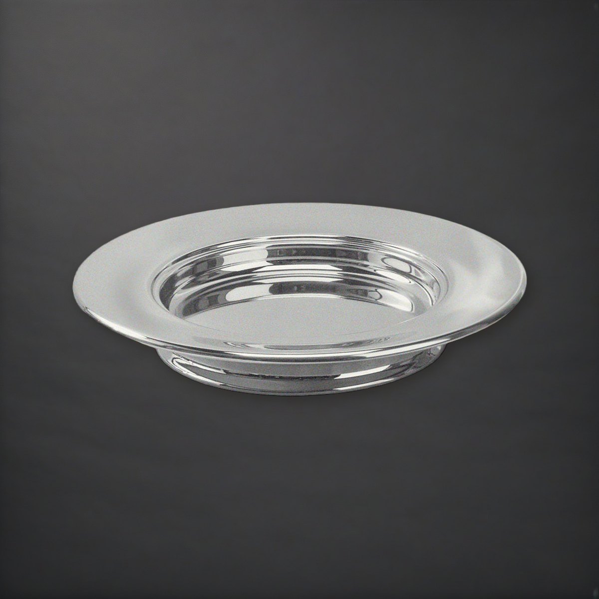 Silverton Aluminum Stacking Bread Plate by Artistic on a charcoal backdrop