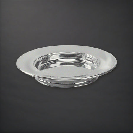 Silverton Aluminum Stacking Bread Plate by Artistic on a charcoal backdrop