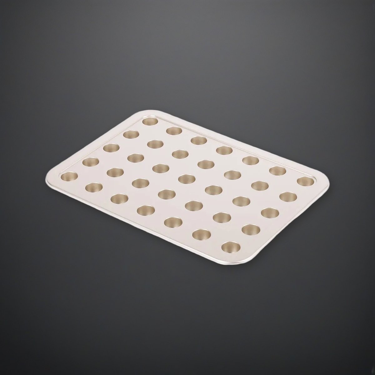 Small Group Communion Tray - 35 Cups - Goldtone on a charcoal backdrop