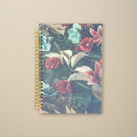 Spiral Bound Journal - Grow in Grace - 196 Pages on a cream backdrop