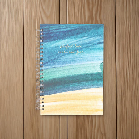 Spiral Bound Journal - Perfect love - 196 Pages on oak boards