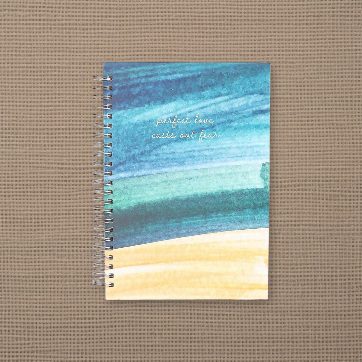 Spiral Bound Journal - Perfect love - 196 Pages on natural linen