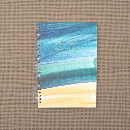 Spiral Bound Journal - Perfect love - 196 Pages on natural linen