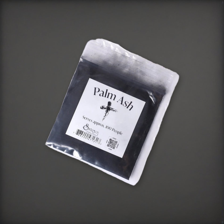 Swanson Palm Ash - Serves 100 people on a charcoal backdrop